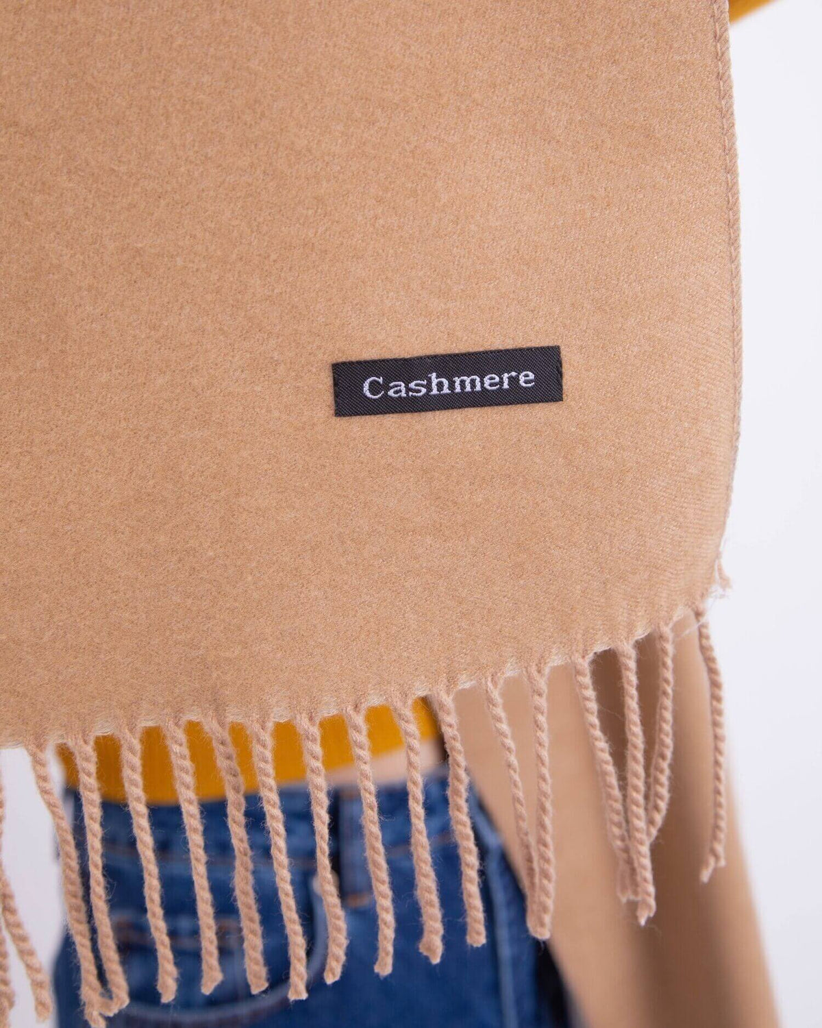 Two-tone cashmere scarf