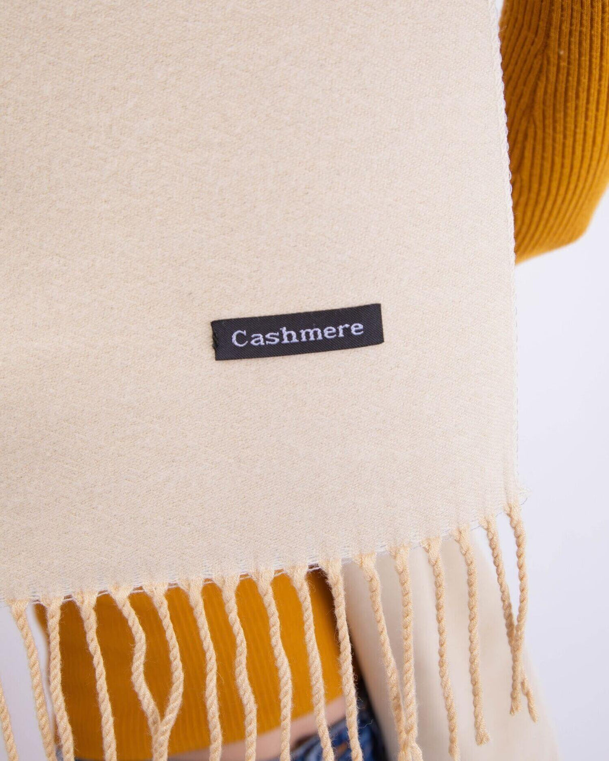 Two-tone cashmere scarf