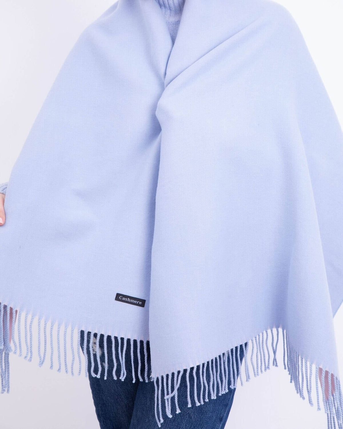 Two-tone cashmere scarf